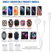 Upgraded Apple Watch Charger, 2 in 1 USB C Magnetic iWatch Charger Cord Fast Charging Lightning Cable 6FT with Type C Wall Plug Block for Apple Watch Series 10/Ultra/9/8/7/6/SE/5/4, iPhone 14/13/12/11